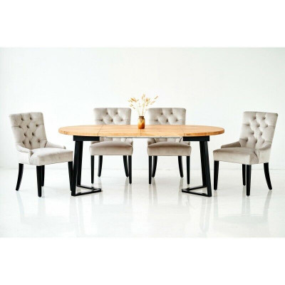Design jadalnia Tabela + 6 foteli Chesterfield Siedziba Grupa Krzesza