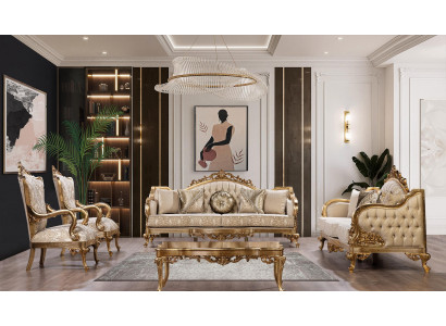 Zestaw sofowy Zestaw sofowy 4 sztuki. stolik kawowy luksusowy salon klasyczny designerski