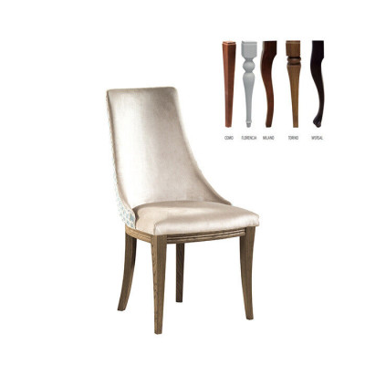 Classic Designer Podkładka Krzesło Tapicerowana Krzesła Włókienniczy Skóra Materiał CM-U1