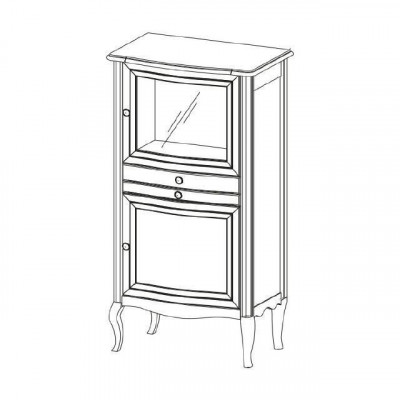 Prawdziwe drewno Kredens szafka boczna klasyczny bar rustykalny dworek PR-KB 1-2 L,R