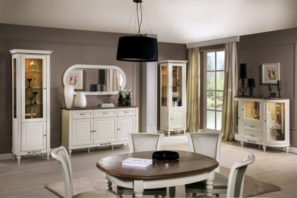 Klasyczna witryna Gablota Komody Szafa szklana witryna FL-W2