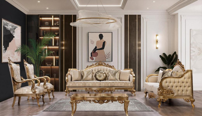Klasyczny Designer Couch Club Meble Kanapy 3+1 miejsce do siedzenia Zestaw sofowy