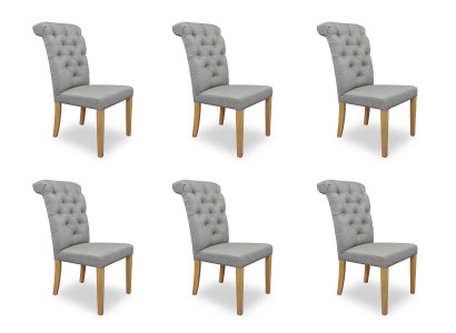 6x Krzesła Krzesło Podkładka Design Lounge Siedziba Lehn Ustawić Fotel Chesterfield Nowość