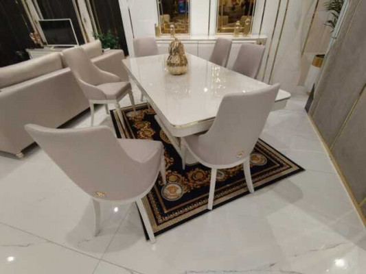 Zestaw 4x Krzesła jadalnia Zestaw Nowoczesne Krzesło Do Jadalni Krzesło Tapicerowane Design Meble