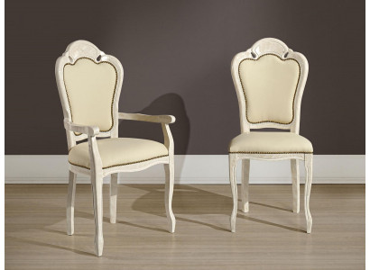 Krzesło z Podłokietnik Krzesło do jadalni Drewno Nowa jadalnia Krzesła Design Fotel Baroque