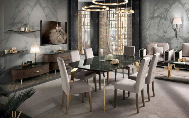 Krzesło Krzesło do jadalni Krzesło 1 miejsce do siedzenia Fotel Luxury Meble Design Krzesła Materiał Nowość