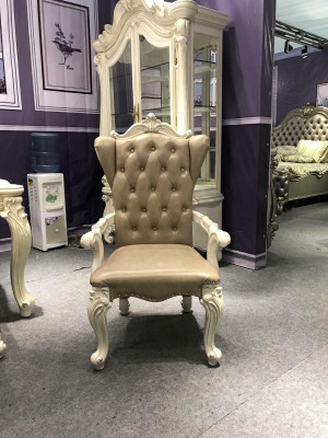 Krzesło Tron Fotel Drewno Zestaw jadalnia designerski Antyk w stylu rokoko barok