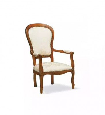 Krzesło do jadalni Classic Krzesło z podłokietnikiem Designer Włókienniczy Meble Fotel
