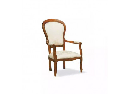 Krzesło do jadalni Classic Krzesło z podłokietnikiem Designer Włókienniczy Meble Fotel