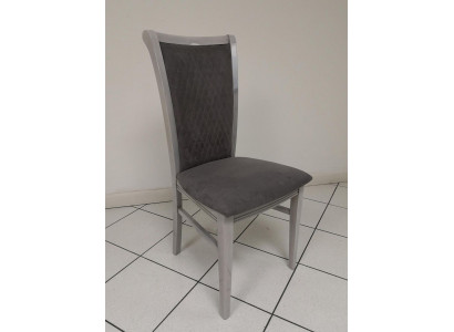Krzesło do jadalni Drewno Krzesło Szary Materiał Lehnst Krzesła Relaks Design Fotel Włochy