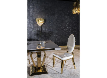 jadalnia Krzesło Biały Luxury Metal z Włókienniczy Krzesła Style Nowoczesny Fotel