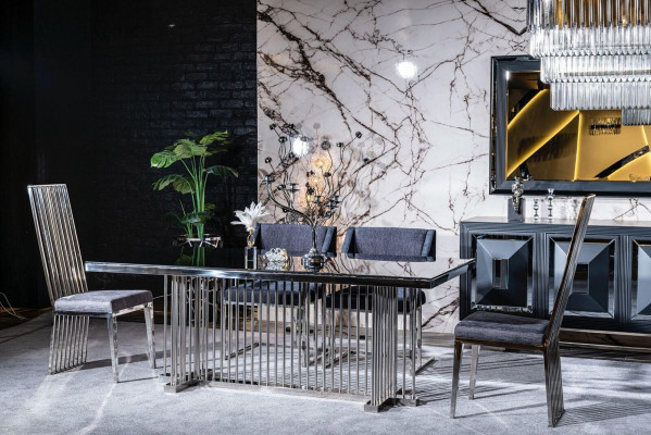 jadalnia Krzesło Luxury Metal z Włókienniczy Krzesła Styl Nowoczesny Fotel