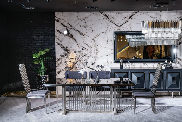 jadalnia Krzesło Luxury Metal z Włókienniczy Krzesła Styl Nowoczesny Fotel