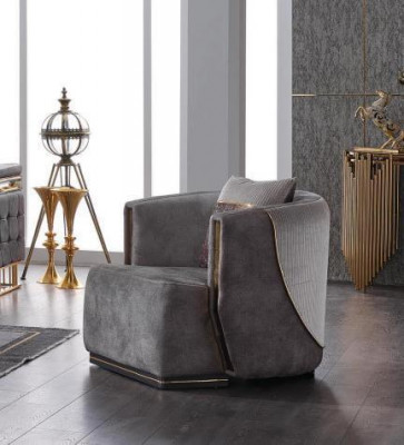 Designerski Fotel Salon Luksusowy Nowoczesny Siedziba Włókienniczy Meble PolsterFotel