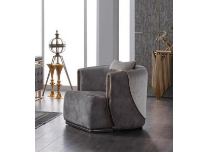 Designerski Fotel Salon Luksusowy Nowoczesny Siedziba Włókienniczy Meble PolsterFotel