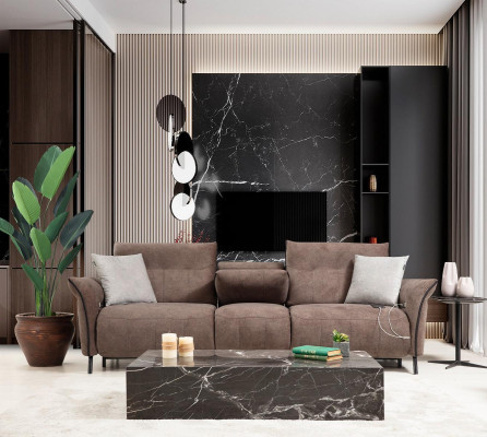 Luksusowy komplet z czteroosobową sofą i kanapą Designer Fotel Modern Meble