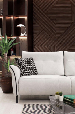 Sofa do salonu w kształcie litery L Nowoczesny design Włókienniczy Materiał Luksusowa kanapa Meble tapicerowane