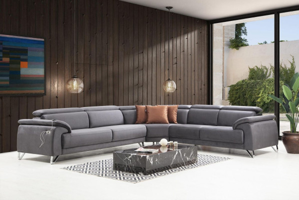 Sofa Kanapa Narożnikowa kanapa Sofa tapicerowana w kształcie litery L Meble do siedzenia Nowoczesne luksusowe meble do salonu
