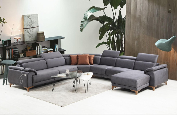Pokój dzienny Narożnikowa kanapa Kształt U Meble tapicerowane Sofa Kanapa Modern Meble Design