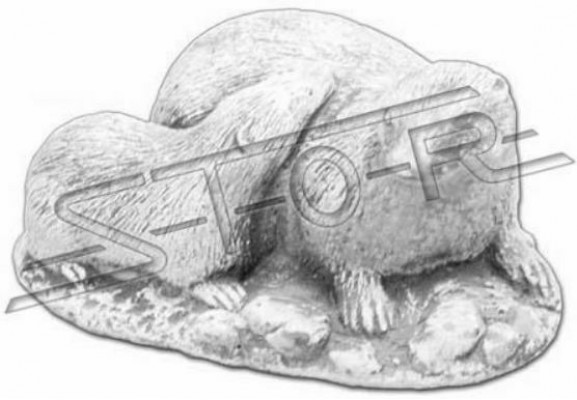 Dekoracja Ogrodowa Fretka Tarasowa Figura Kamienna Figura Biały Posąg Przyrody