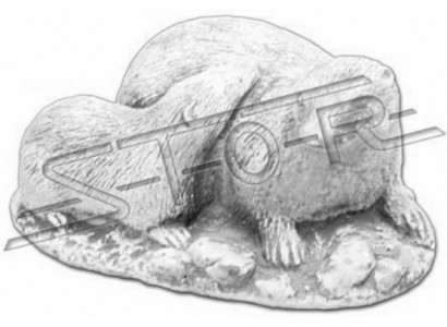 Dekoracja Ogrodowa Fretka Tarasowa Figura Kamienna Figura Biały Posąg Przyrody