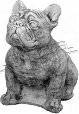 Dekoracja ogrodowa Taras dla psa Biały Kamienna figurka Figurki Ozdobna statua