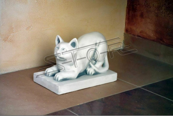 Dekoracja ogrodowa Patio kota Dekoracyjne kamienne figurki Rysunek Statua