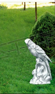 Dekoracja ogrodowa Papuga Patio Kamienna figurka Rysunek Statua