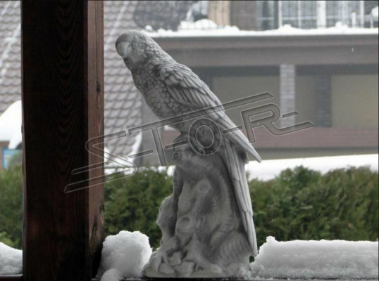 Dekoracja ogrodowa Papuga Patio Kamienna figurka Rysunek Statua
