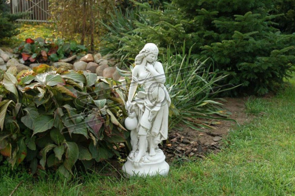 Figurka ogrodowa „Pani Fontaine” Figurka przedstawiająca ludzi o wysokości 66 cm, rzucona w kamień