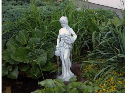 Figurka ogrodowa „Pani Fontaine” 78cm figurka ludzi ze stawu rzucona w kamień