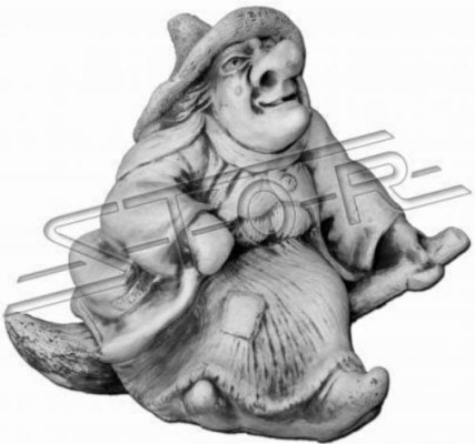 Czarownica 26cm rzeźba projekt rysunek statua figurki ogrodowe posągi