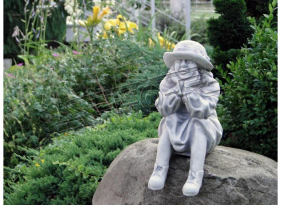 Chłopiec siedzący Postać Statua Figurki Rzeźba Posągi Dekoracja ogrodowa