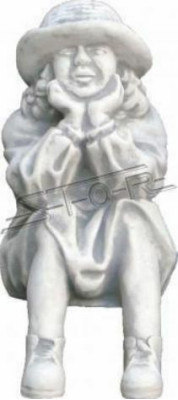 Chłopiec siedzący Postać Statua Figurki Rzeźba Posągi Dekoracja ogrodowa