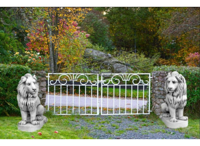 Figura ogrodowa lwa Patio Rzeźba ogrodowa Figurki Wystrój Rzeźby Posągi
