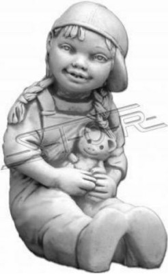 Dziewczyna 34cm Rysunek Statua Figurki Rzeźba Statuy Ogrodowe