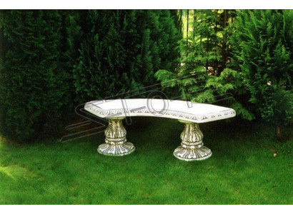 Ławka Kamienna Okrągłe Ławki Ogród Taras Meble 135cm Statua