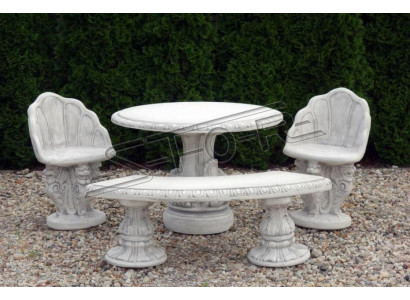 Kamienny stół tarasowy Dekoracja ogrodowa Meble Elegancki design w stylu Antyk
