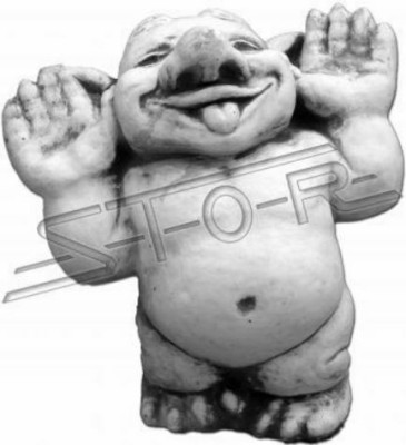 Troll 24cm rzeźba projekt rysunek statua figury ogrodowe dekoracyjne posągi