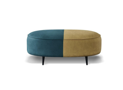 Design Stołek Owalny Pufa Chesterfield Podnóżek Meble Taboret Tapicerowany