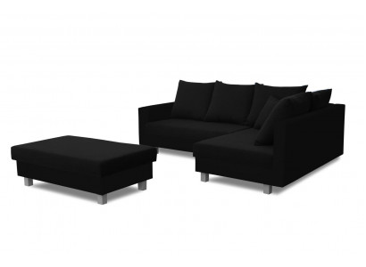 Sofa Narożnikowa kanapa L-Shape z Puff Design Sofa Narożnikowa kanapa Kanapa Podkładka Włókienniczy Sofy Nowość