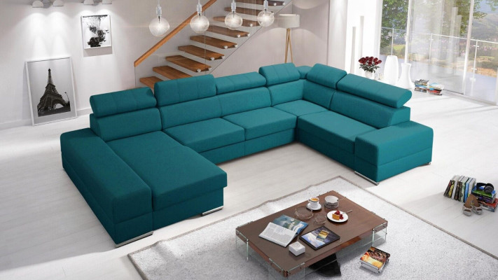 Narożnikowa kanapa Sofa skórzana Design Sofa Narożne sofy U Shape Nowoczesna Podkładka Meble do Salonu