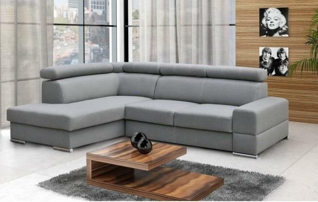 Wysokiej jakości sofa do salonu Narożnikowa kanapa Łóżko w kształcie litery L z funkcją Włókienniczy Nowoczesne kanapy