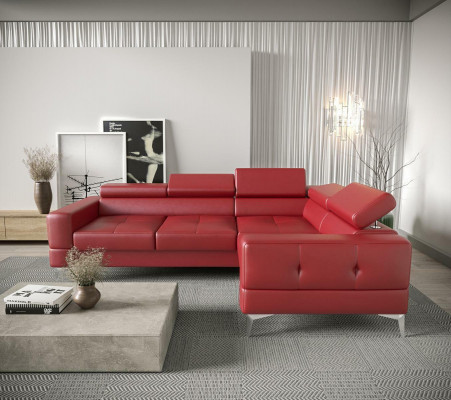 Wielofunkcyjna sofa kanapa narożna wyściółka salon w kształcie litery L Czarny nowoczesny luksus