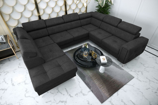 Sofa Kształt U Sofa Tkaninowa Żywy krajobraz Design Nowoczesne Sofy Skóra Brązowa Nowość