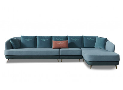 Sofa Narożnikowa kanapa L Shape Żywy krajobraz Designer Couch Podkładka Siedziba Ustawić