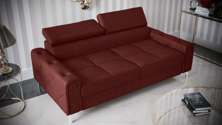 Designerskie Kanapy Luksusowa Podkładka Meble Sofa Kanapa Siedziba Skóra Włókienniczy Nowa 186x100cm