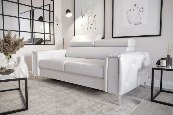 Designerskie Kanapy Luksusowa Podkładka Meble Sofa Kanapa Siedziba Skóra Włókienniczy Nowa 186x100cm