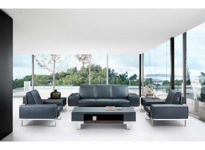 Skórzana Sofa Kanapa Żywy krajobraz 3 miejsce siedzące Design Modern Sofa Decor Sofy
