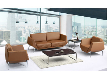 Skórzana Sofa Kanapa Żywy krajobraz 3 miejsce siedzenia Design Nowoczesna Sofa Sofy Couche